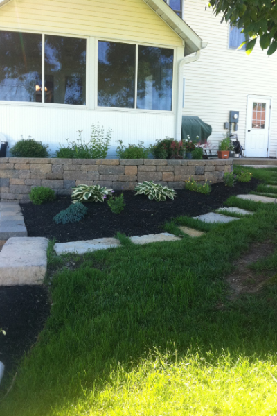 Retaining Wall, Stone Walk Way Retaining Wall, Stone Walk Way