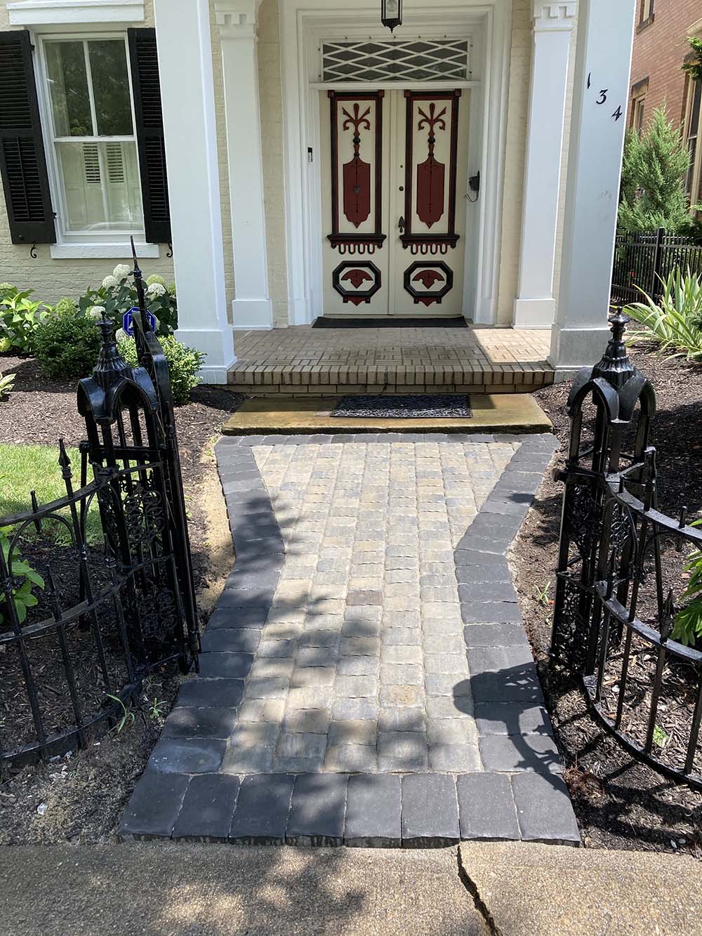 brick sidewalk repai, after brick sidewalk repai, after