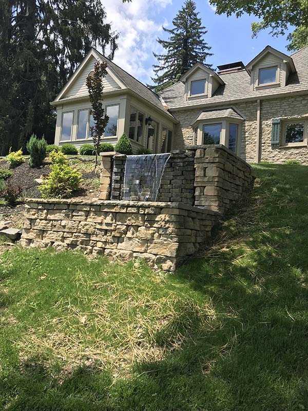 waterfall, paver bricks, landscaping waterfall, paver bricks, landscaping