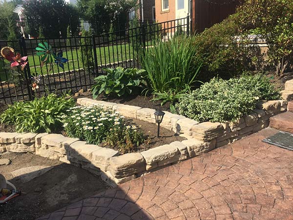 Paver sidewalk, wall Paver sidewalk, wall